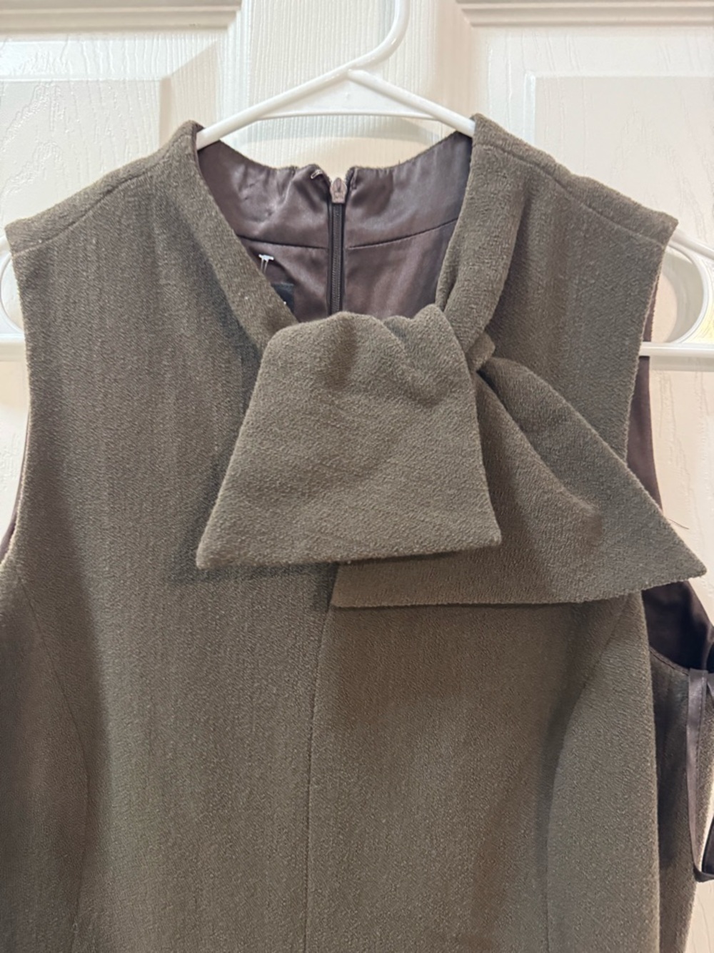 Giorgio Armani Wool Knot Detail Midi Dress Size 40 - Picture 12 of 13